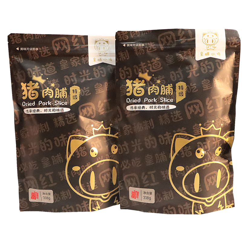 皇脯小猪猪肉铺318g靖江特产特级猪肉脯碎副片自然片猪肉干零食