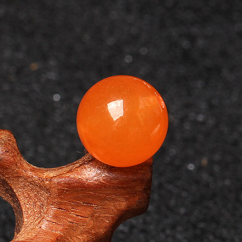 橘黄玉髓橘红玉散珠桔色圆珠半成品diy水晶手工串珠编织手链项链