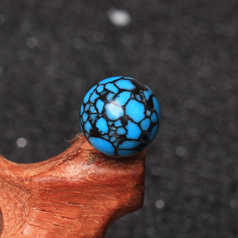 优化乌兰花蓝松石散珠子圆珠diy手工串手链饰品绿松练手材料配件