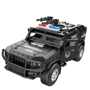 儿童双开门警车越野车玩具重装 甲车男女孩玩具车礼物 惯性特警装