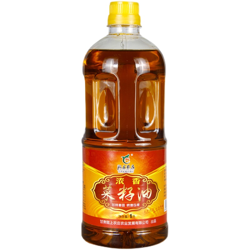 陇上农庄低芥酸浓香菜籽油1L非转基因 物理压榨 醇香菜油 纯正天