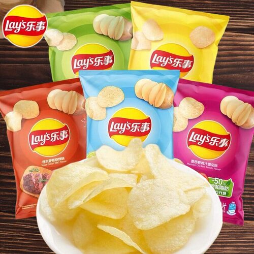 乐事薯片38g*10包经典原切大袋怀旧休闲网红儿童解馋零食小吃