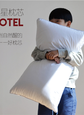 高回弹不变形酒店枕 柔软枕芯 可水洗羽丝棉枕头单人学生枕 48*74