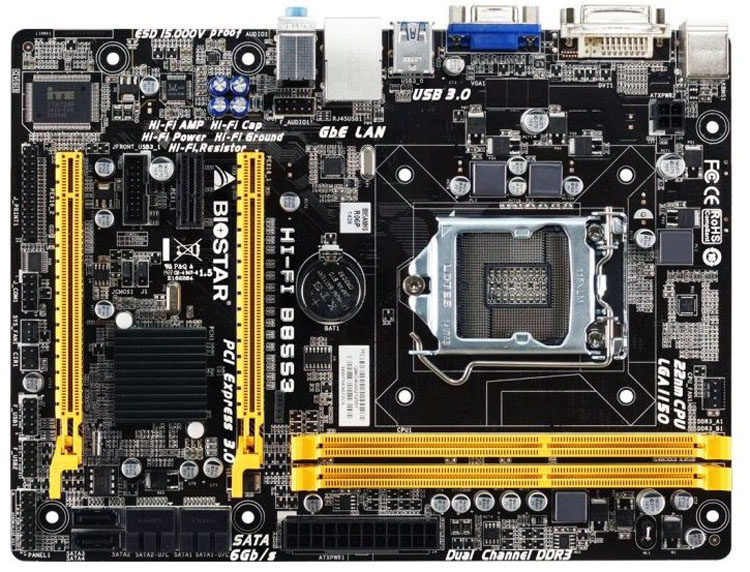 biostar/映泰 b85s3双显卡交火lga1150主板拚技嘉华硕b85集显主板