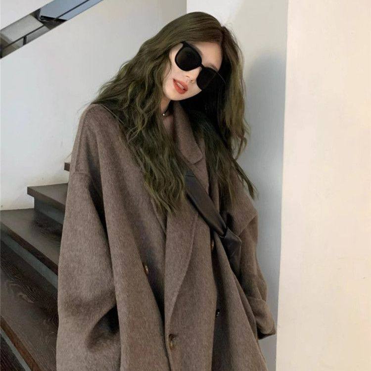 LUXE摩卡咖感呢子大衣女秋冬季新款韩版学院风小个子毛呢外套加厚,女装/女士精品,大码呢大衣,淘宝优惠券,粉丝福利购,淘宝优惠卷