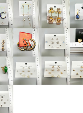 10.27日韩时尚潮流百搭镂空设计风格耳钉耳环耳夹饰品