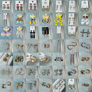 2.11尾货孤品微瑕欧美外贸原单出口百搭简约气质耳饰耳钉饰品