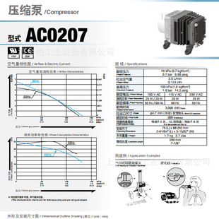 日东工器空气隔膜压缩真空液体泵AC0207 AC0410A AC0610 AC0910