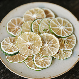 乐作｜青/黄柠檬片 低温烤干 清香清新温水泡饮 花茶配料手工横切