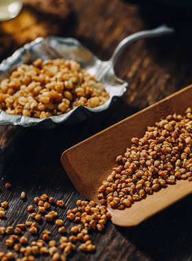 乐作｜黑苦荞原粒茶(爆米花香)全胚型大凉山健康茶饮260克瓶装