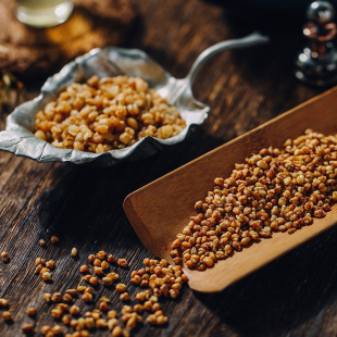 全胚型大凉山健康茶饮260克瓶装 乐作｜黑苦荞原粒茶 爆米花香