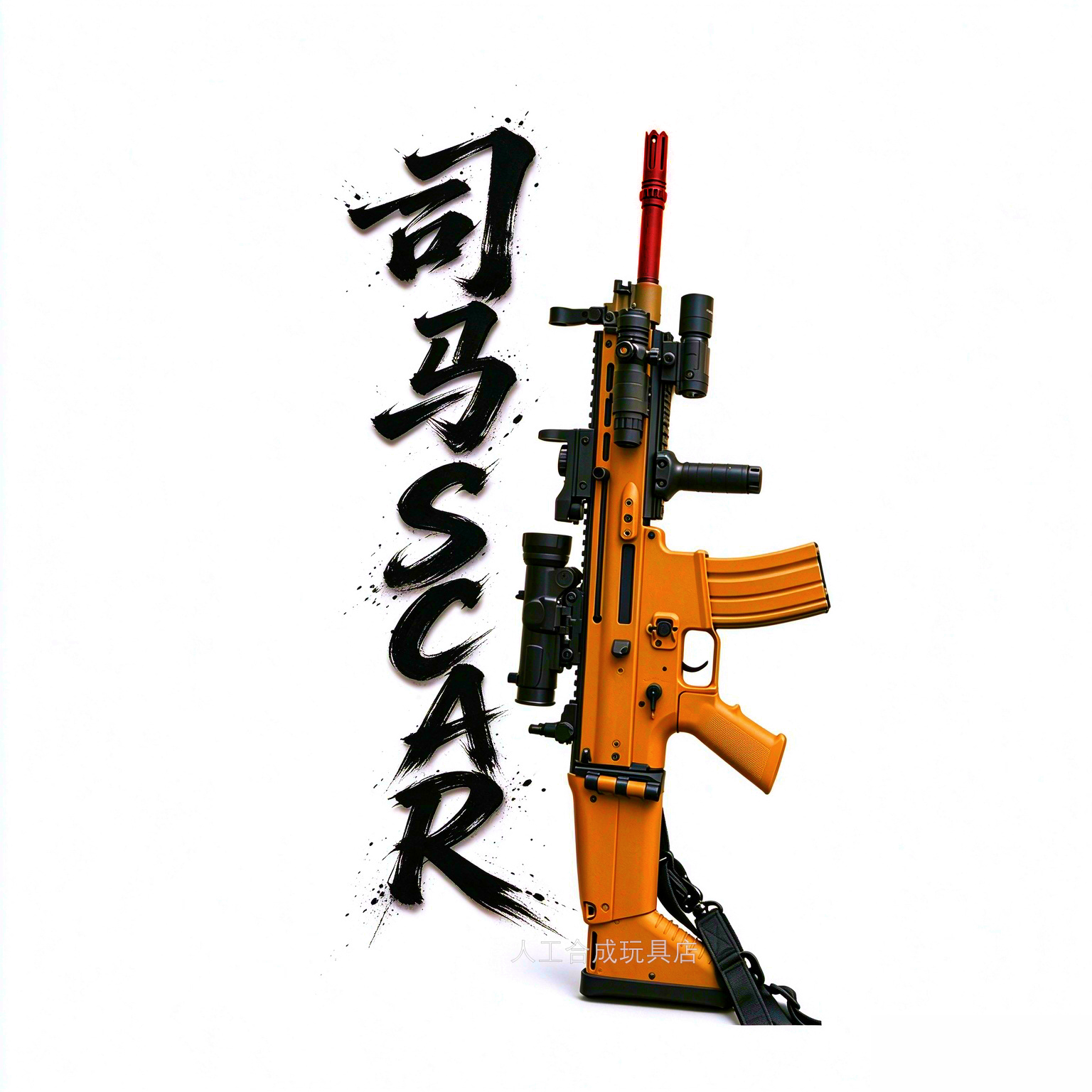 司马SCAR电动玩具枪三角洲吃鸡游戏科教电动模型男孩cs玩具