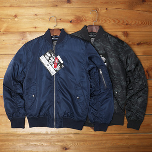 2025秋冬新款超值外贸日系复古MA-1飞行服男女棉服夹克外套热反射