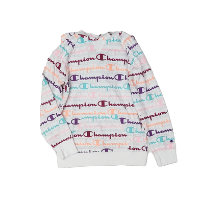 女童春秋运动白色卫衣T恤绒衫