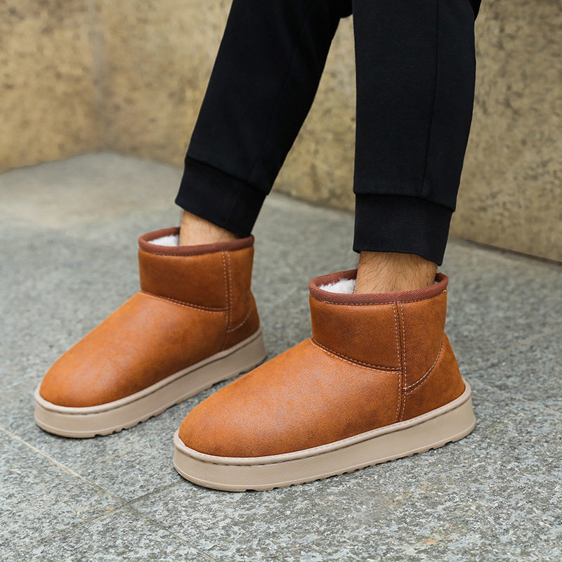 冬季加绒保暖雪地靴2025新款男女式学生户外防滑东北棉靴短靴大码,女鞋,时尚雪地靴,淘宝优惠券,粉丝福利购,淘宝优惠卷