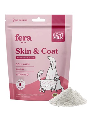 美国直邮 Fera Pets Skin & Coat Goat Milk 猫狗用皮肤毛发补剂