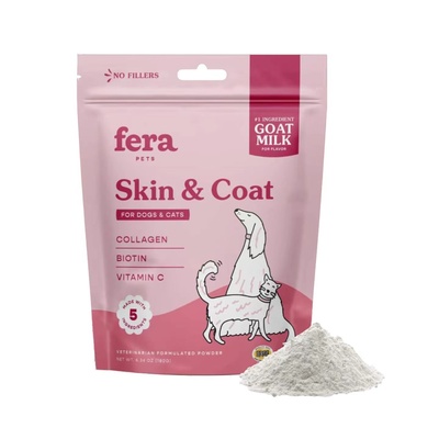 美国直邮 Fera Pets Skin & Coat Goat Milk 猫狗用皮肤毛发补剂
