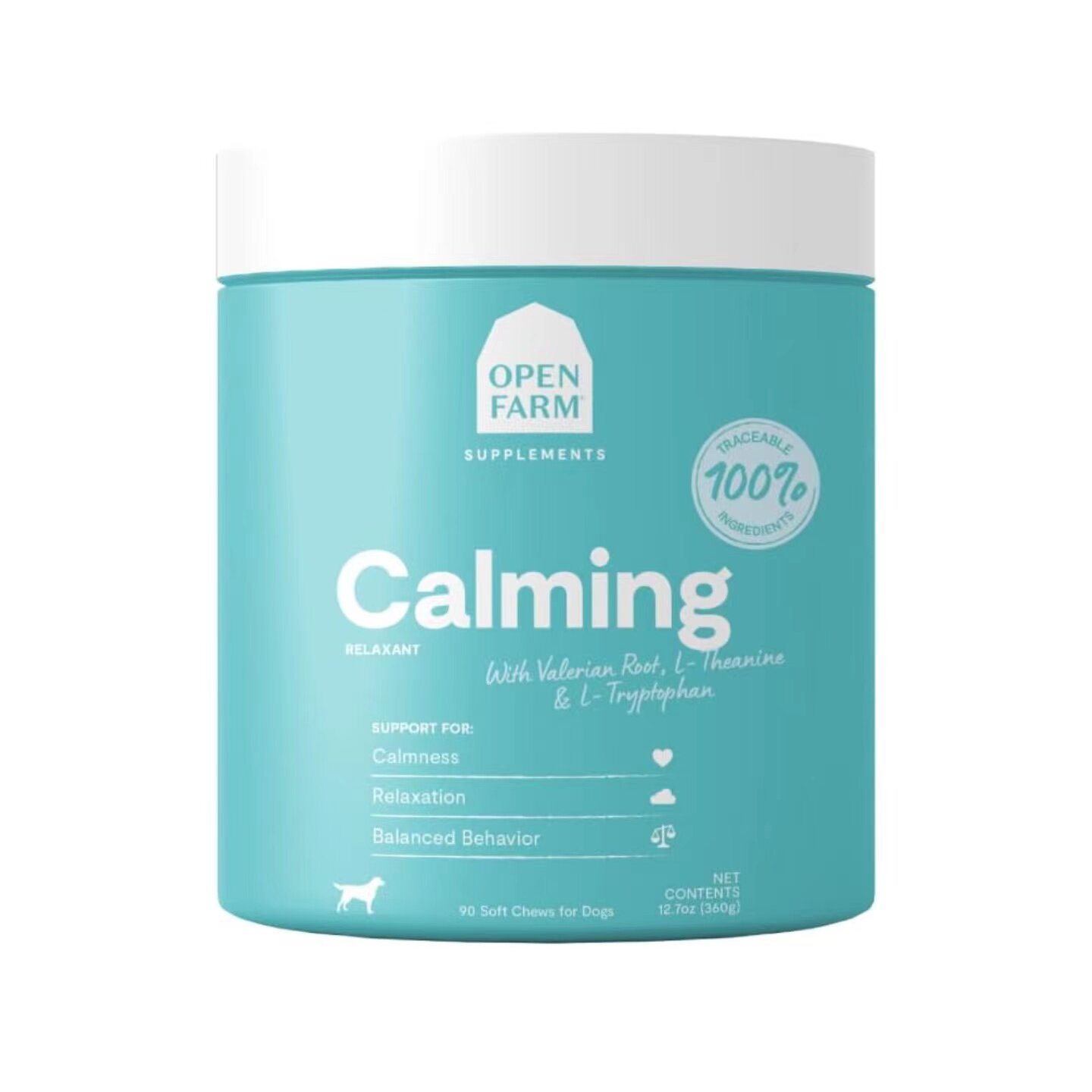 美国直邮Open Farm Calming Chews for Dog狗用镇静情绪补剂 90粒
