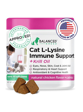 美国直邮Balanced Breed LLysine Cats Immune Support猫免疫支持
