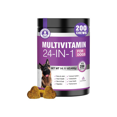美国直邮 TTLXBL 24-in-1 Dog Vitamins24合1狗狗维生素补剂200粒