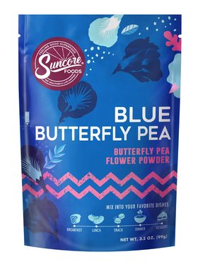 美国直邮Suncore Foods Blue Butterfly Pea Powder 蓝蝴蝶豌豆粉