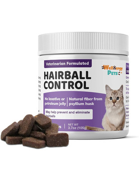 美国直邮Wellnergy Pets Hairball Control Chews 猫天然毛球控制