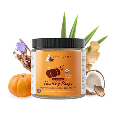 美国直邮 kin+kind Organic Pumpkin Powder 猫狗通便补剂 113g