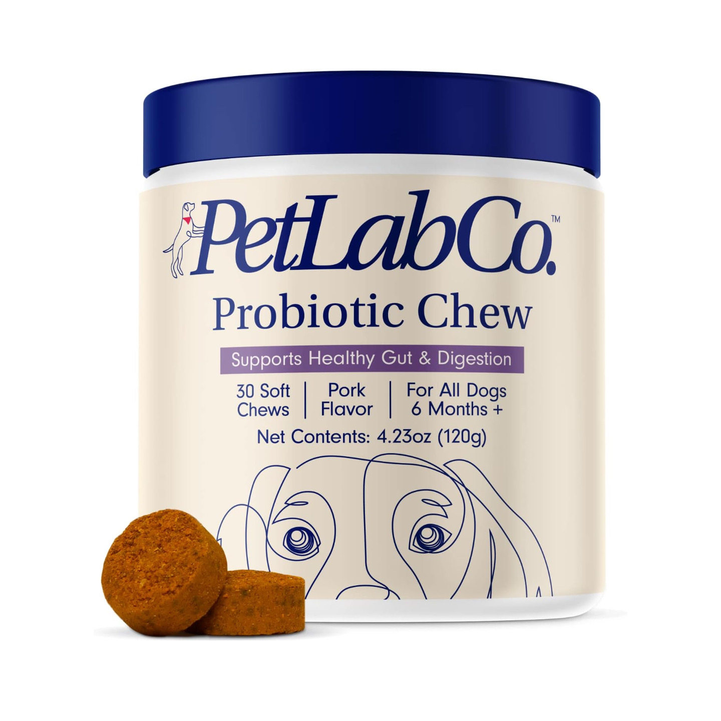 美国直邮PetLab Co. Probiotics for Dogs狗用益生菌消化健康支持
