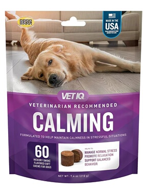美国直邮VetIQ Calming Support Supplement 狗镇静支持补剂 60粒