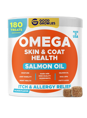 美国直邮 GOODGROWLIES Omega 3 Alaskan Fish Oil 狗用鱼油180粒