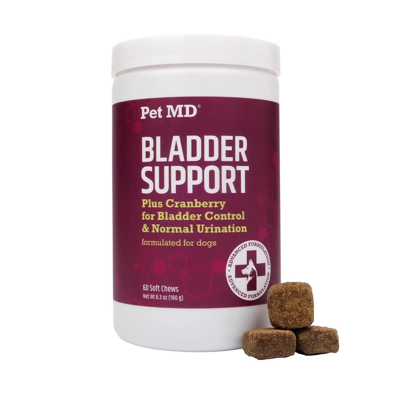 美国直邮 Pet MD Bladder Support Cranberry 狗膀胱支持 60粒