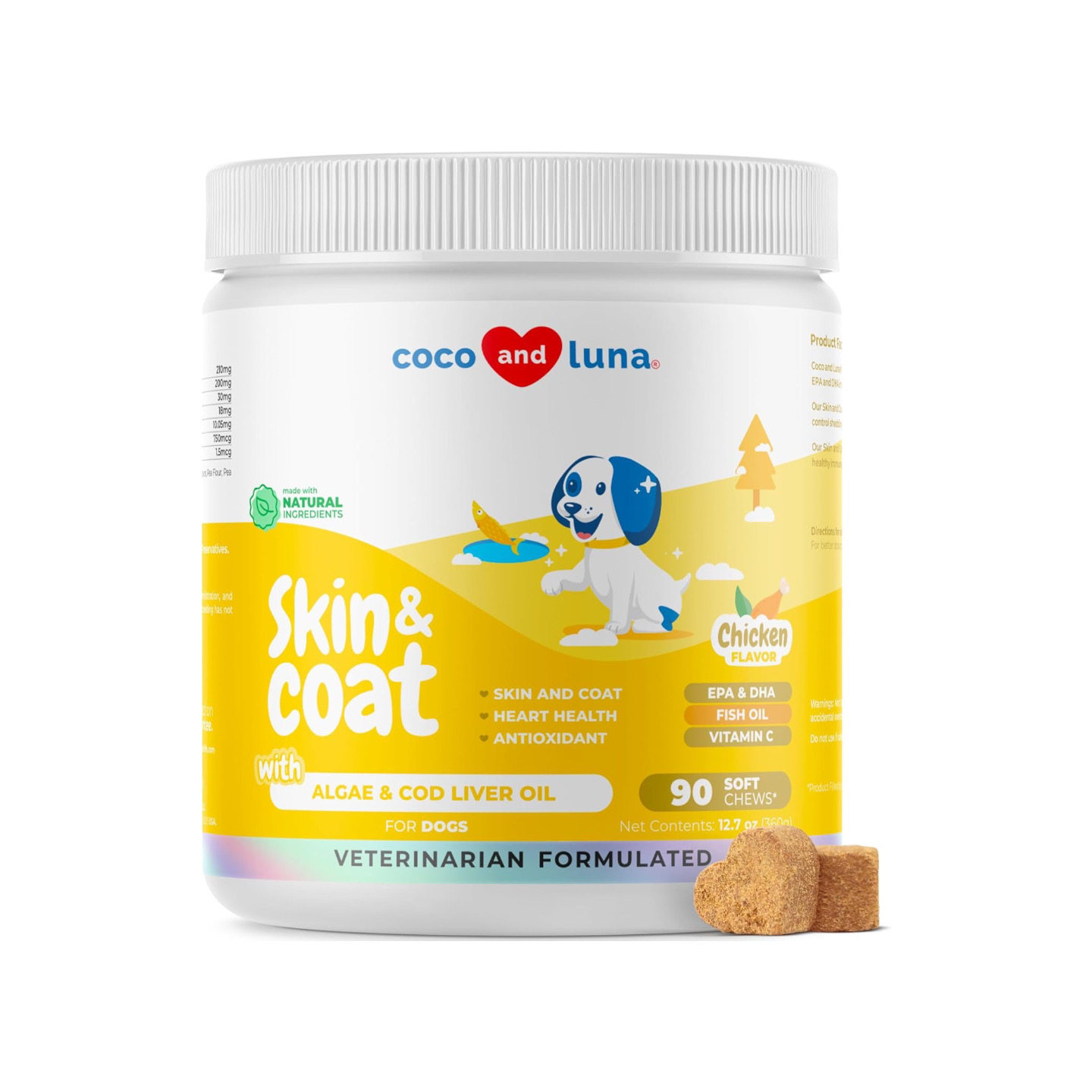美国直邮 Coco and Luna Omega 3 Fish Oil Dogs 狗用Omega3鱼油