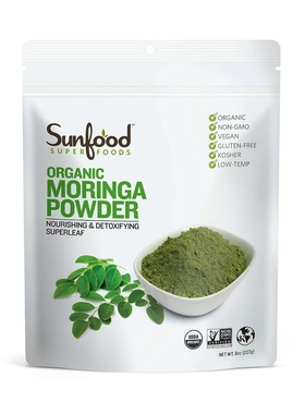 美国直邮 Sunfood Moringa Powder 100%纯有机辣木叶粉 低温加工