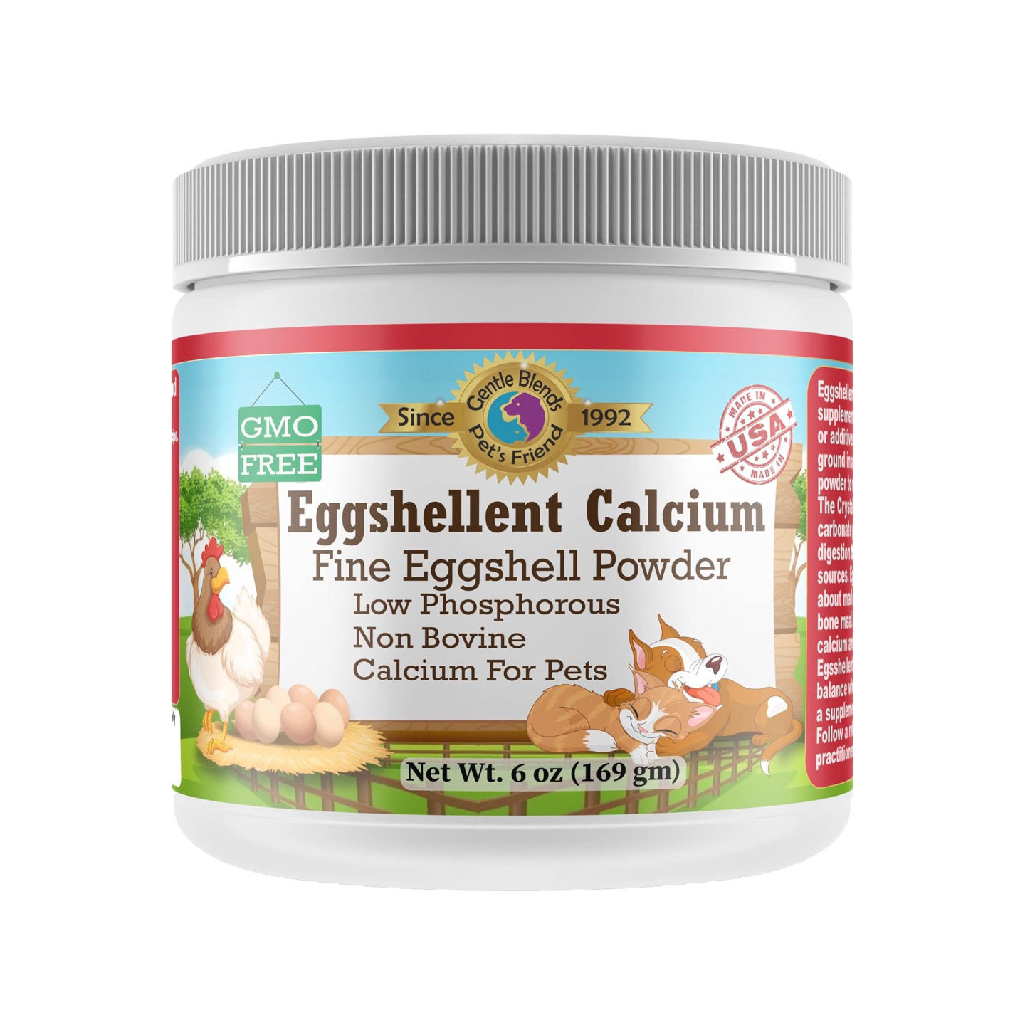 美国直邮 Pet's Friend Eggshellent Calcium 猫狗细蛋壳粉钙补充