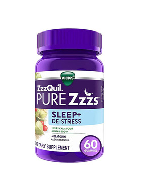 美国直邮 ZzzQuil PURE Zzzs Sleep De-Stress 褪黑素助眠胶囊