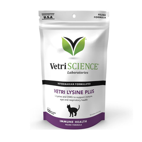 美国直邮 VetriScience Vetri Lysine Plus猫用赖氨酸补充剂120粒