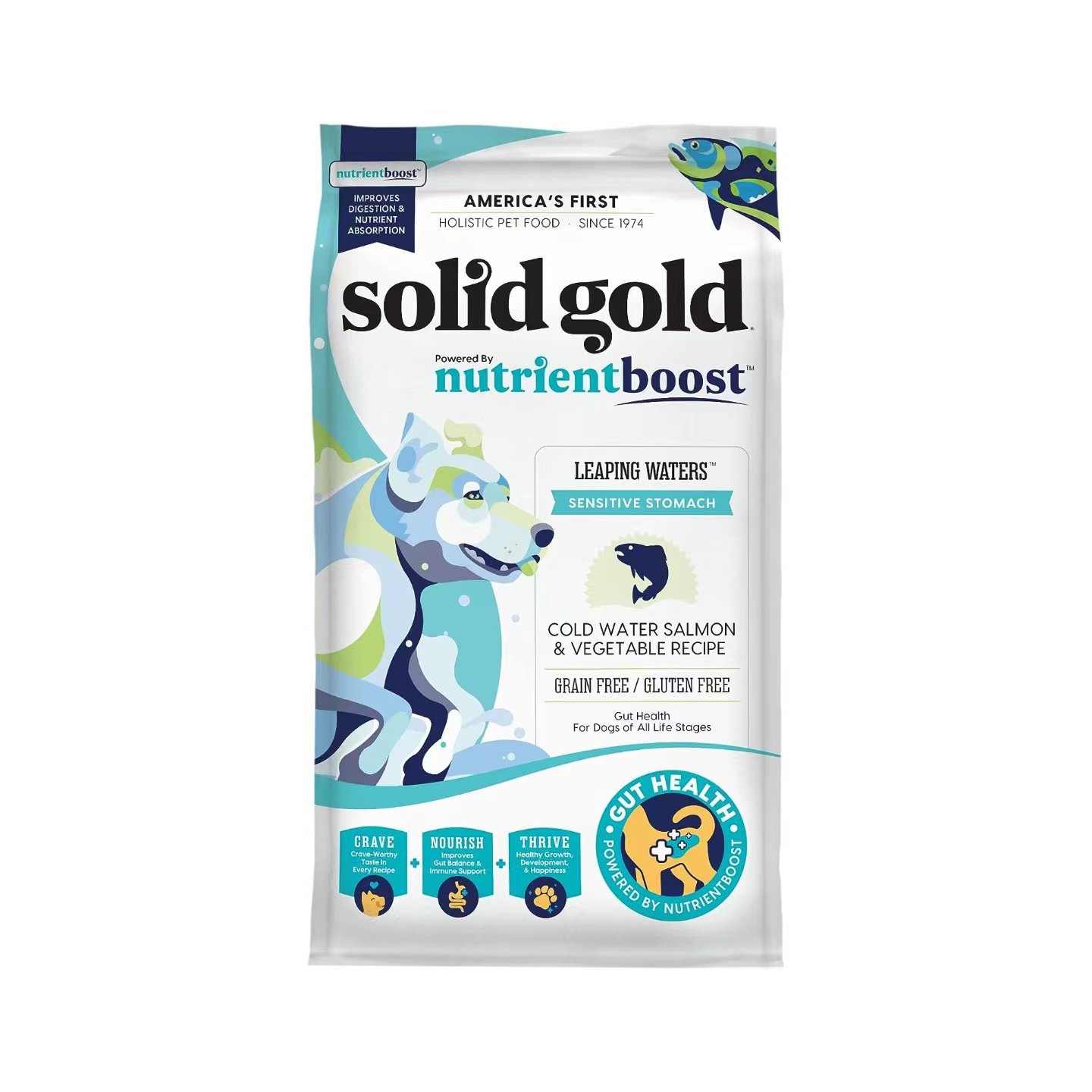 美国直邮Solid GoldDry Dog Food Sensitive Stomach敏感胃干狗粮