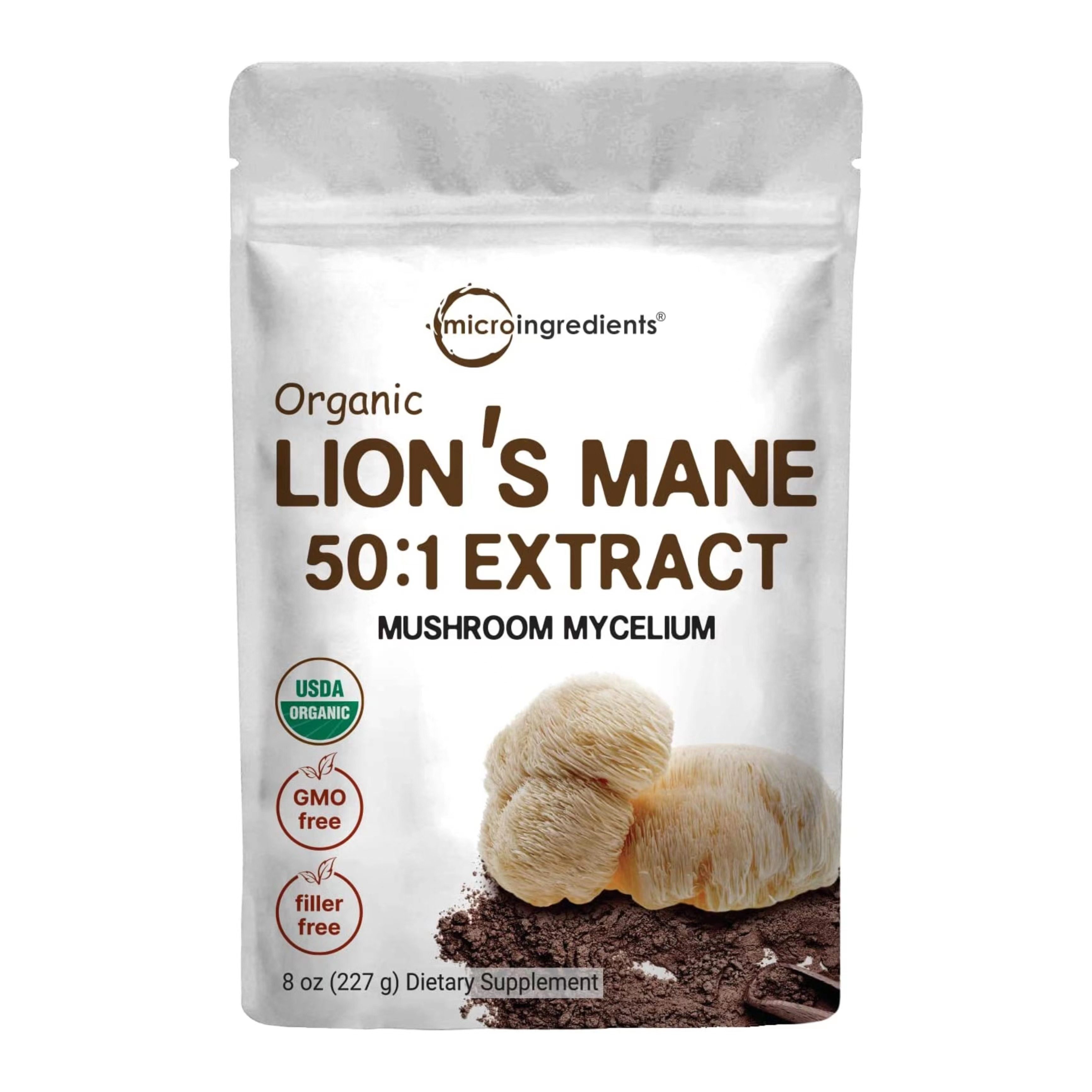 美国直邮 MicroIngredients  Lions Mane Mushroom 有机蘑菇补剂