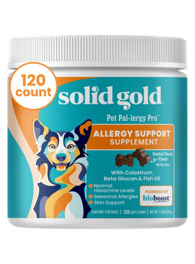 美国直邮 Solid Gold Dog Allergy Chews 狗过敏咀嚼补剂缓解瘙痒