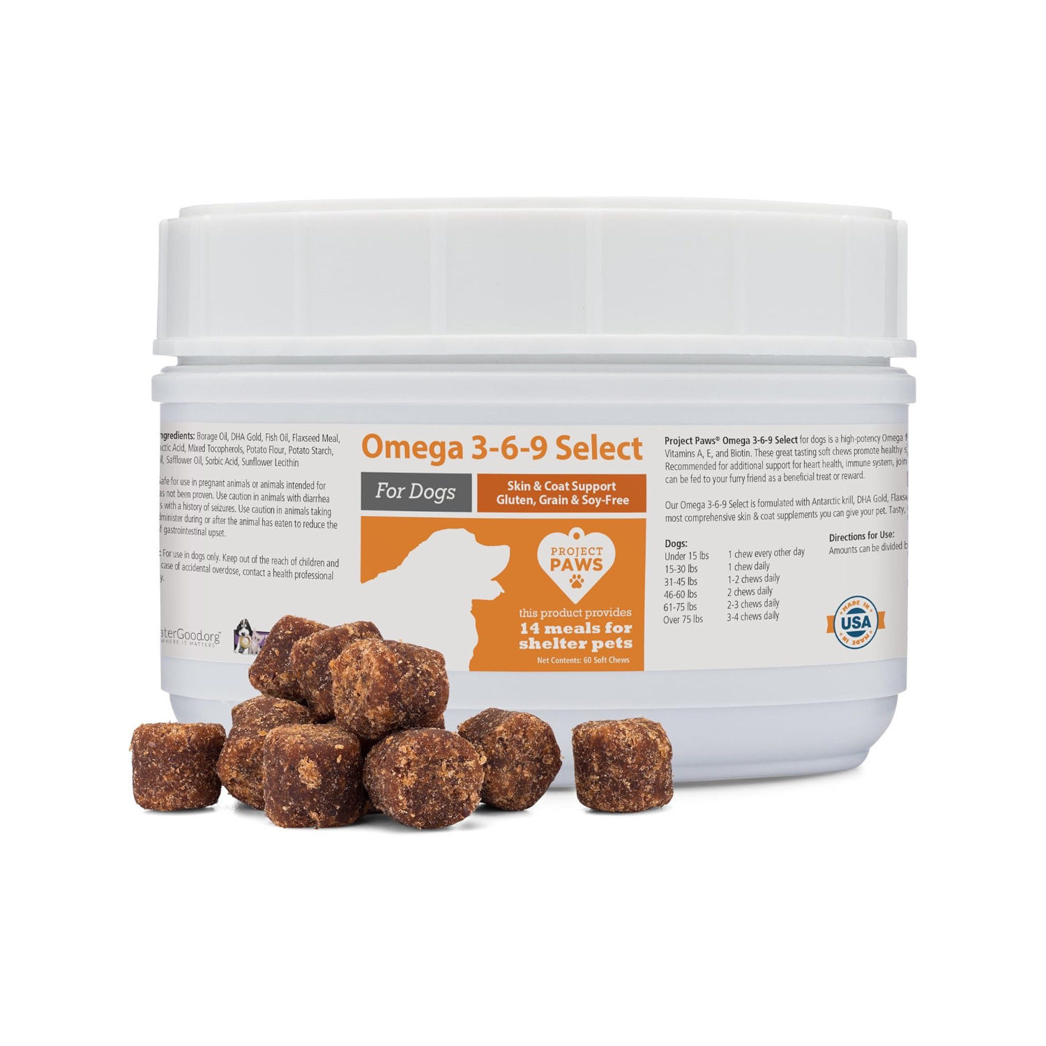 美国直邮 Project Paws Omega 369 Select Fish Oil 狗用鱼油补剂