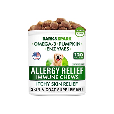 美国直邮 BARK&SPARK Dog Allergy Relief Chews狗过敏缓解咀嚼片