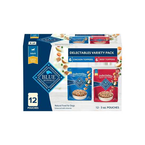 美国直邮  Blue Buffalo Delectables Dog Food  天然湿狗粮顶料