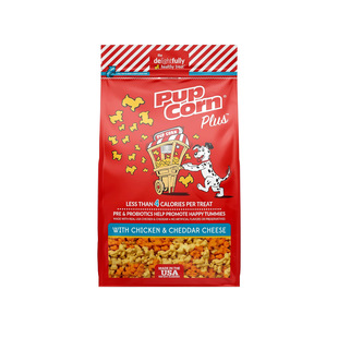Dog Puffed Treats含益生素和益生菌狗零食694g Corn 美国直邮Pup
