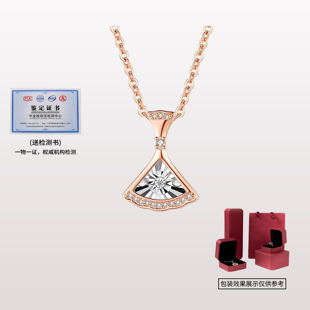 真钻跳动的心项链手链时尚百七夕520专柜送女友