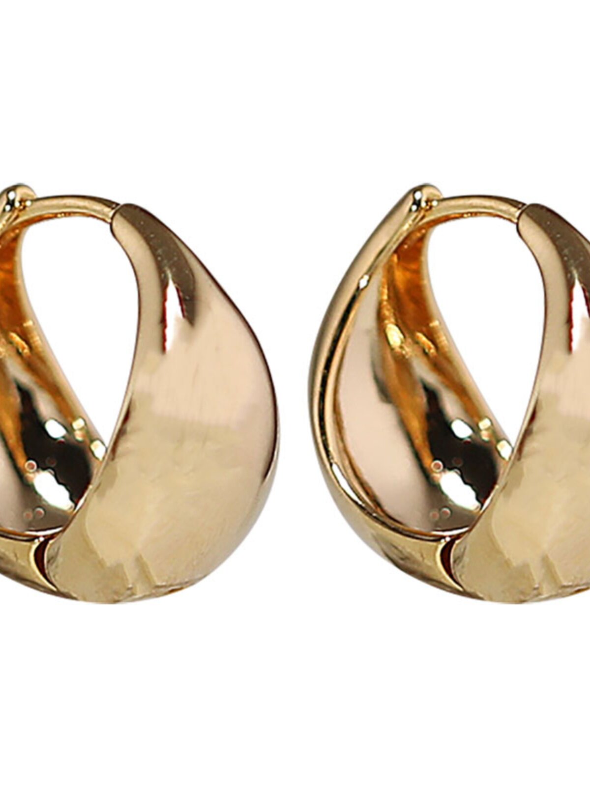 A.D HAS A SIMPLE PERSONALITY GOLD OPENING  EARRING EARRING BUCKLE COLD WIND EARRINGS KOREAN NEW EARRINGS