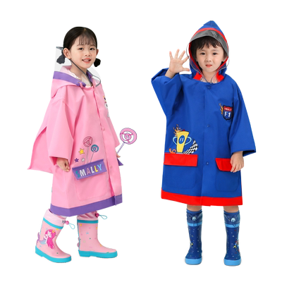 牧萌儿童带书包位学生雨衣
