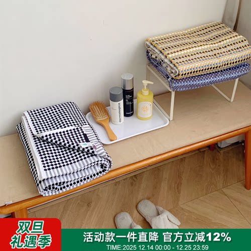 100美棉厚实高端提花浴巾