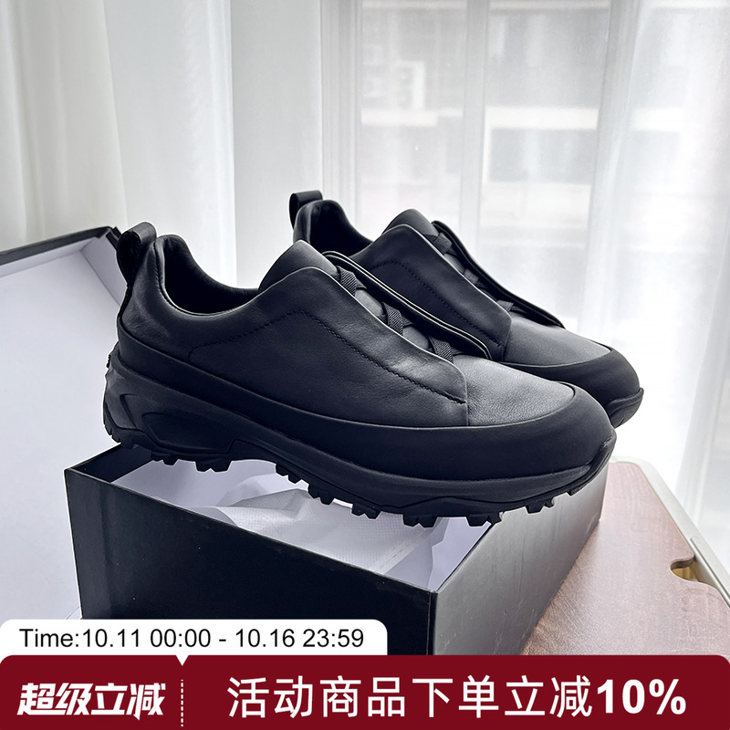 防水透气头层牛皮复古运动休闲鞋