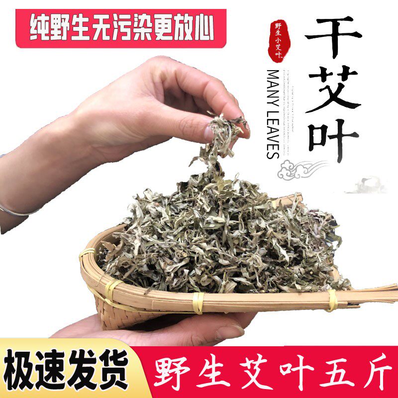 野生艾叶 陈艾草艾叶草 干艾草叶泡脚包泡澡驱寒新鲜艾绒艾条