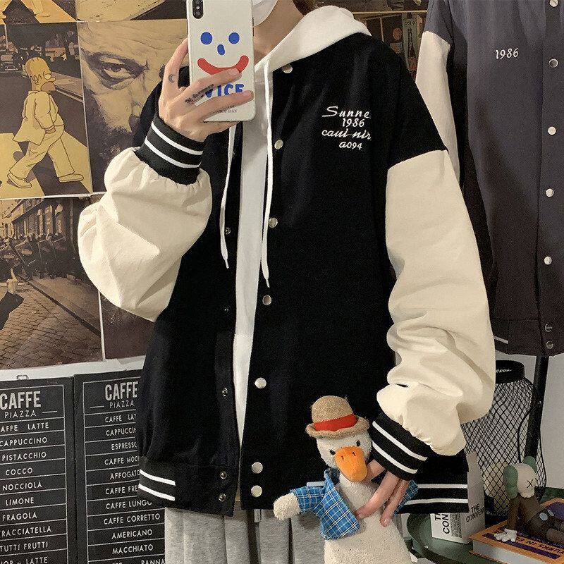 港风新款学生夹克炸街春秋韩版外套女棒球服潮年专用2021宽松快手